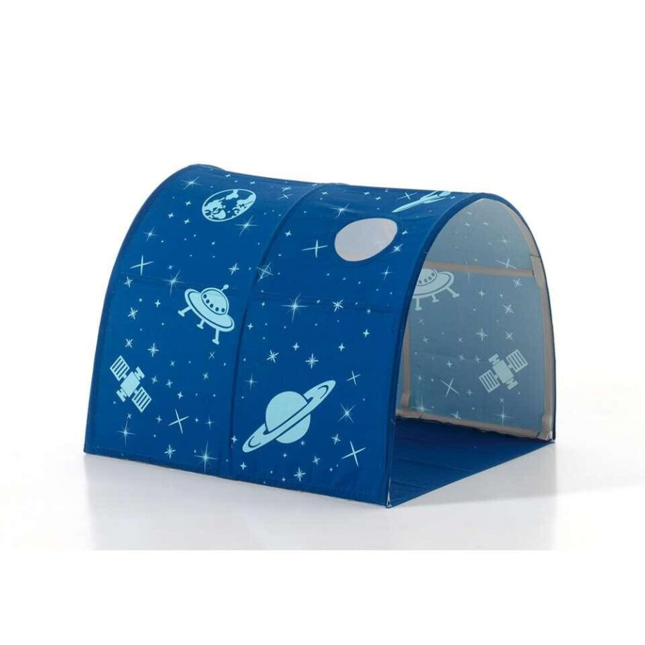 Leen Bakker - Vipack Tunnel Astro - 95x85x10 Cm - Katoen - Blauw afbeelding 1