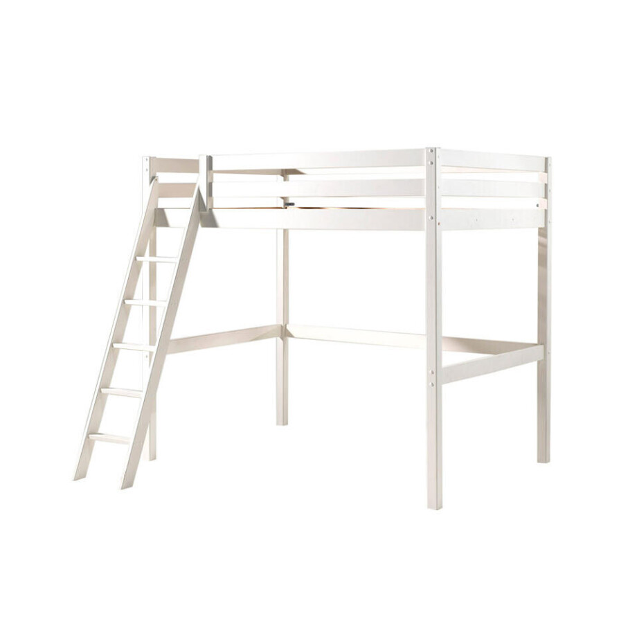 Leen Bakker - Vipack Hoogslaper Pino - 209x215x190 Cm - Grenenhout - Wit - 209.4x214.7x190 Cm afbeelding 1