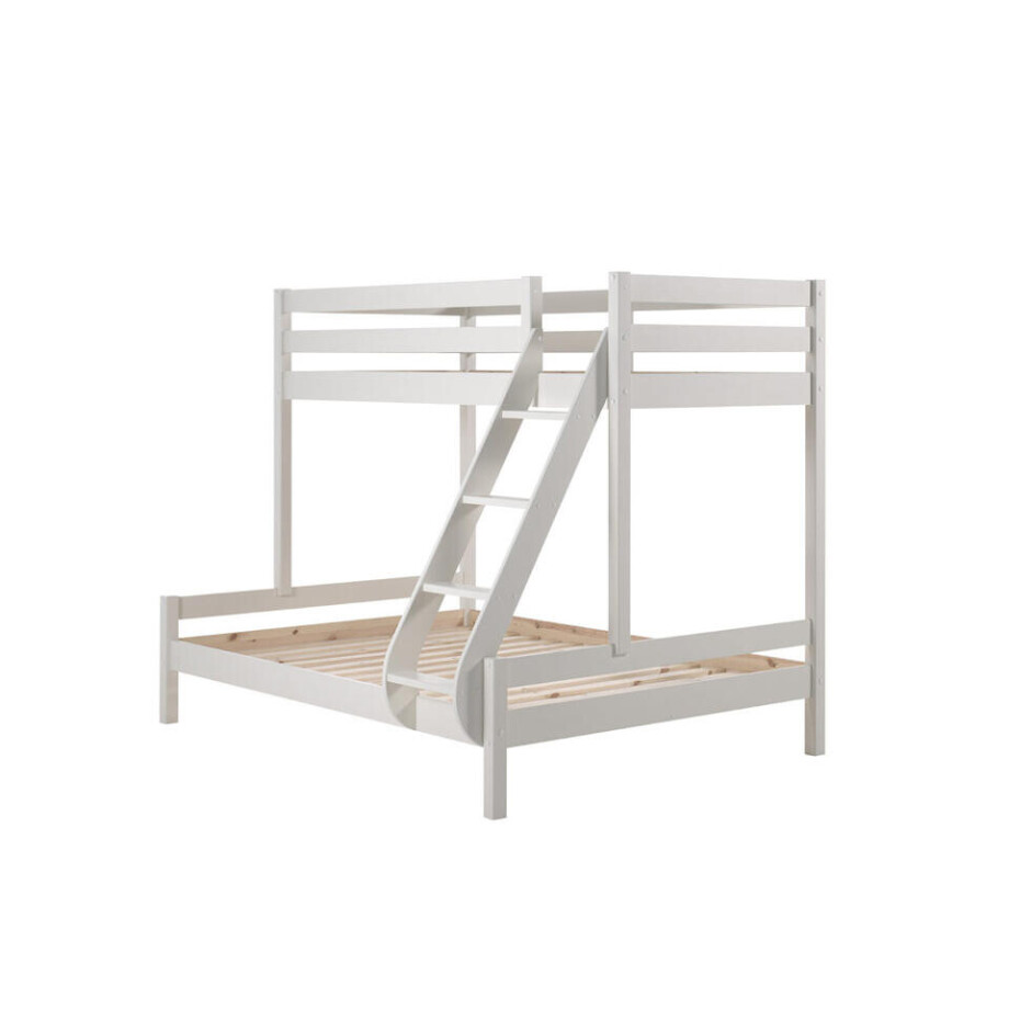 Leen Bakker - Vipack Stapelbed Pino - 207,5x157,5x166,8 Cm - Grenenhout - Wit - 207.5x157.5x166.8 Cm afbeelding 1