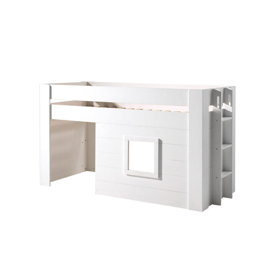 Leen Bakker - Vipack Halfhoogslaper Noah - 213,6x96x120,1 Cm - MDF - Wit - 213.6x96x120.1 Cm afbeelding 1