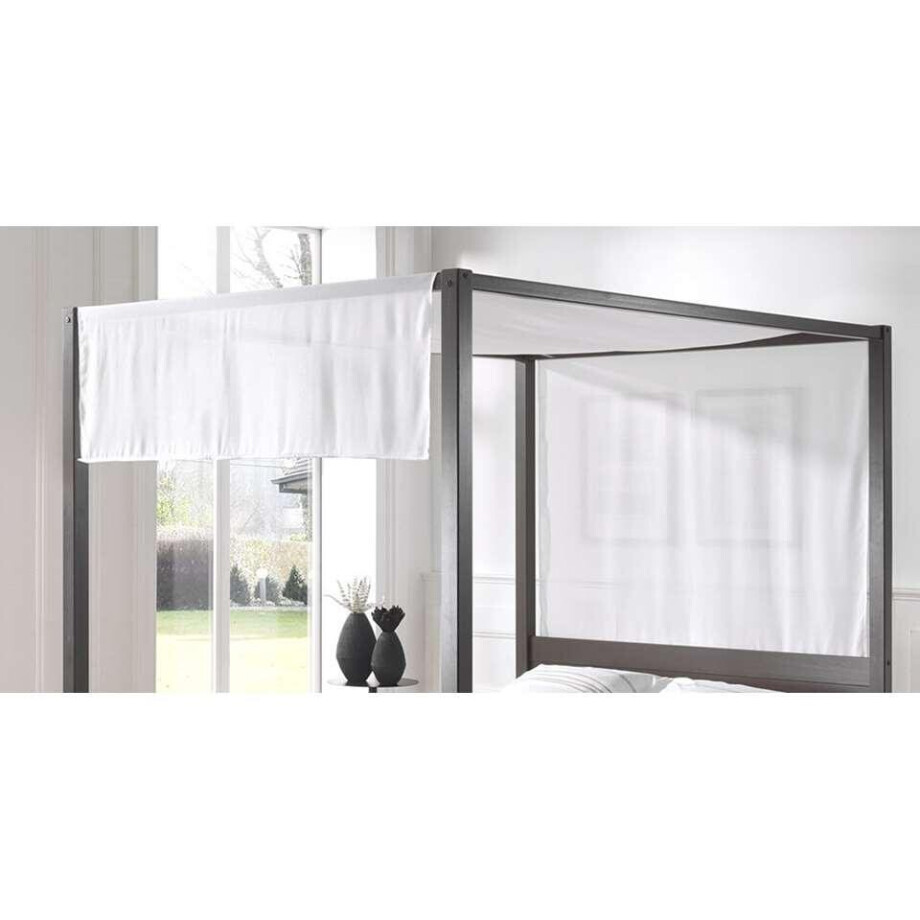 Leen Bakker - Vipack Canvas Pino Hemelbed - 205x135x195 Cm - Katoen - Wit afbeelding 1
