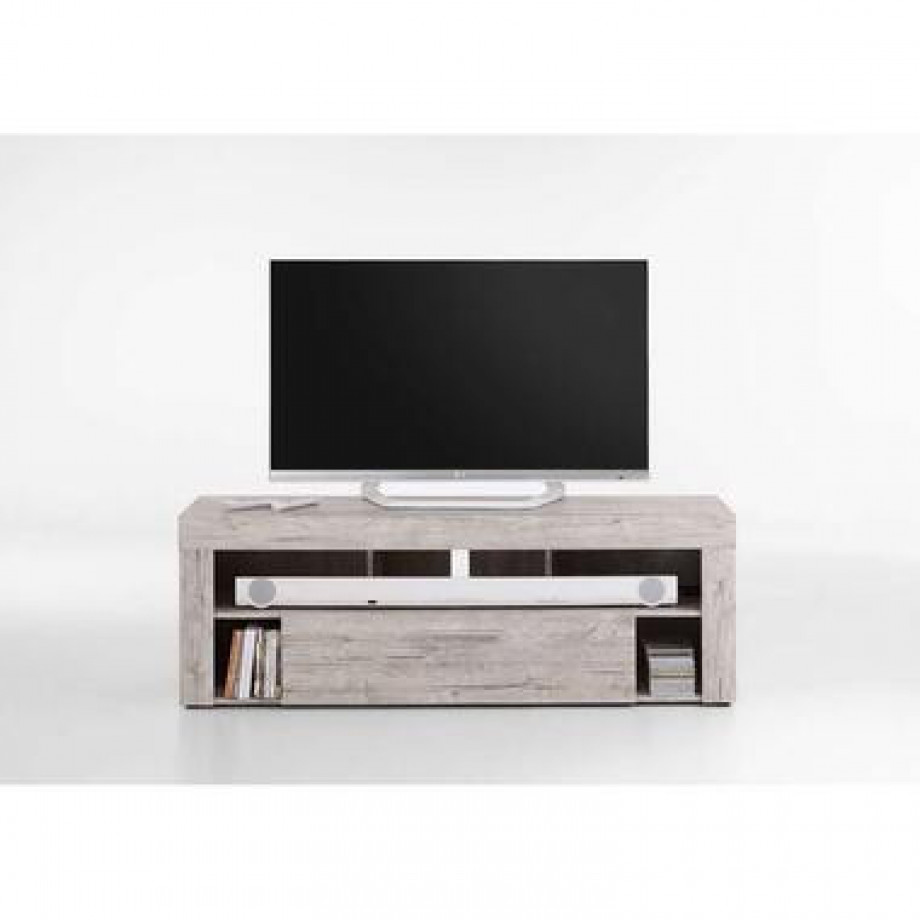 Tv-meubel Glendale - grijs eikenkleur - 150x41x53 cm - Leen Bakker afbeelding 1