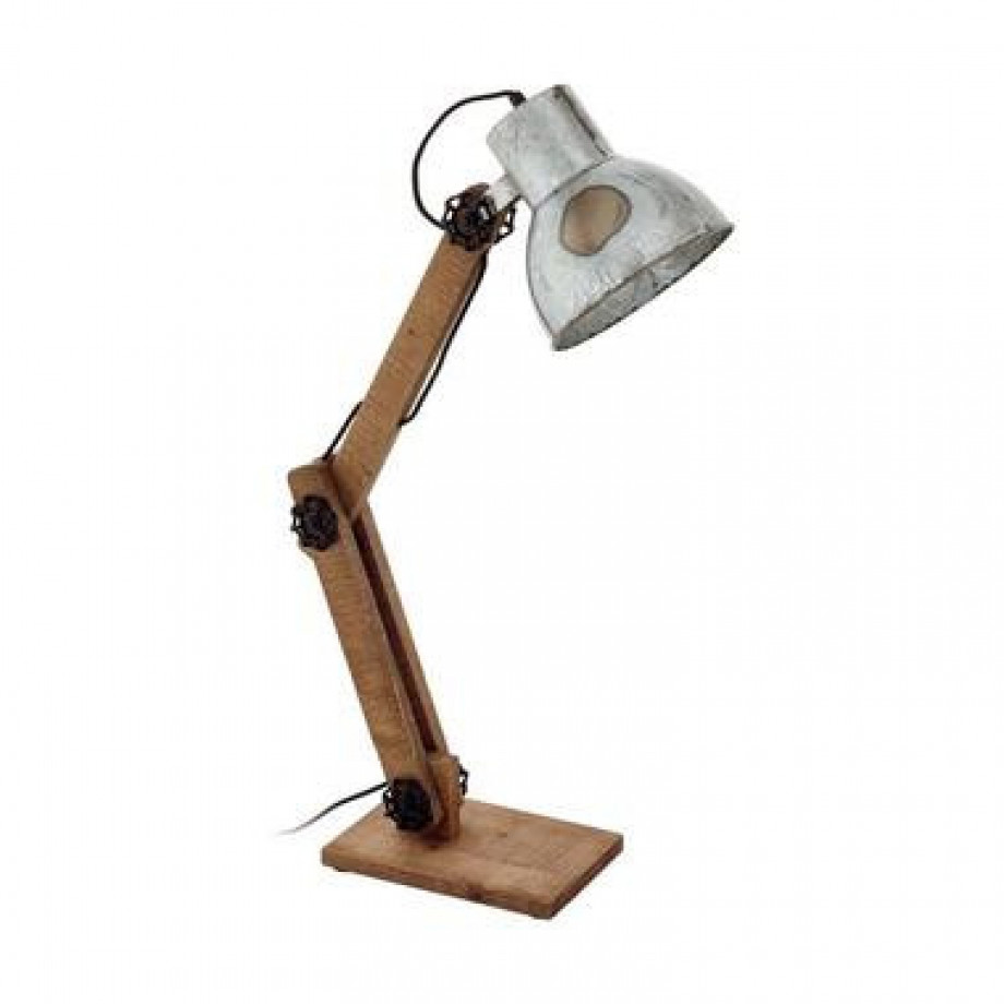 EGLO tafellamp Frizington - hout/zink - Leen Bakker afbeelding 1