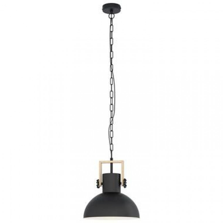EGLO hanglamp Lubenham - zwart/hout - Leen Bakker afbeelding 1