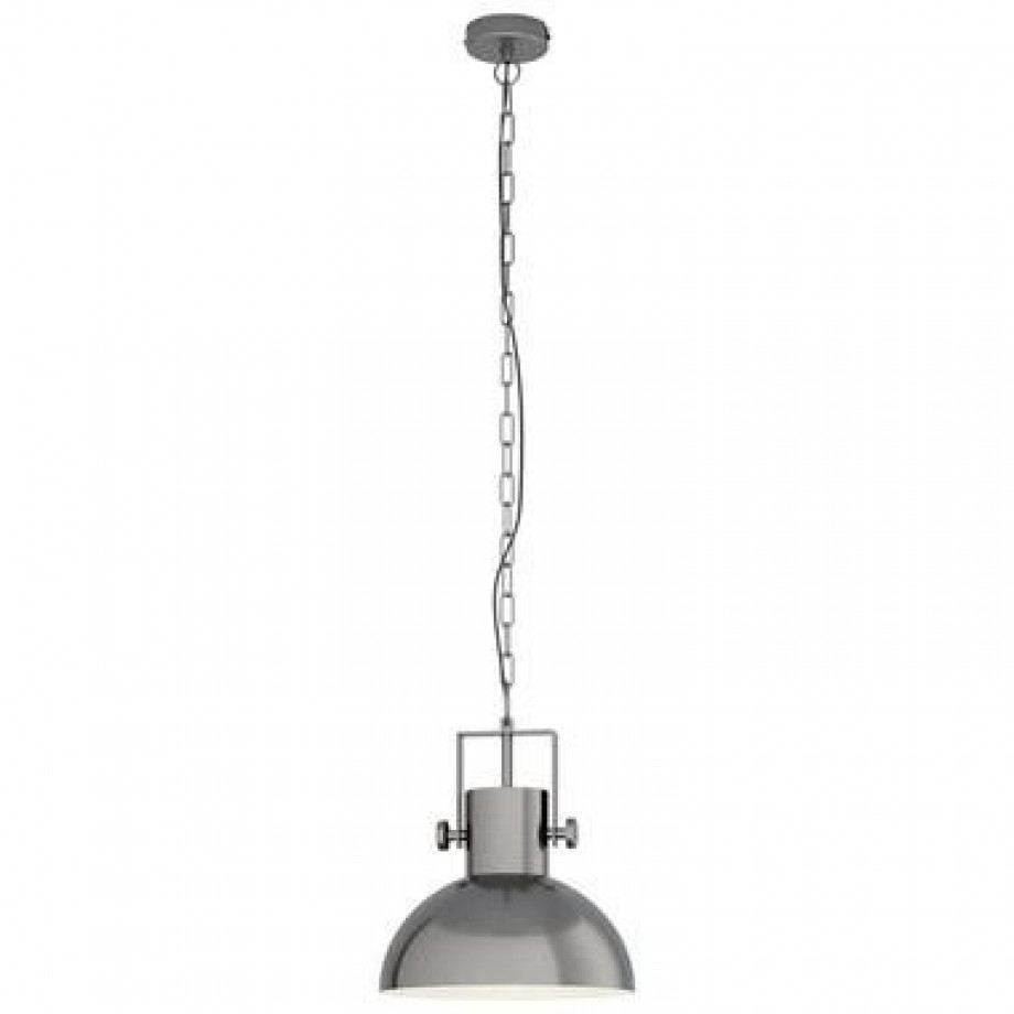 EGLO hanglamp Lubenham 1 - nikkel/crème - Leen Bakker afbeelding 1
