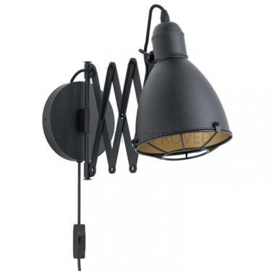 EGLO wandlamp Treburley - zwart/goud - Leen Bakker afbeelding 1