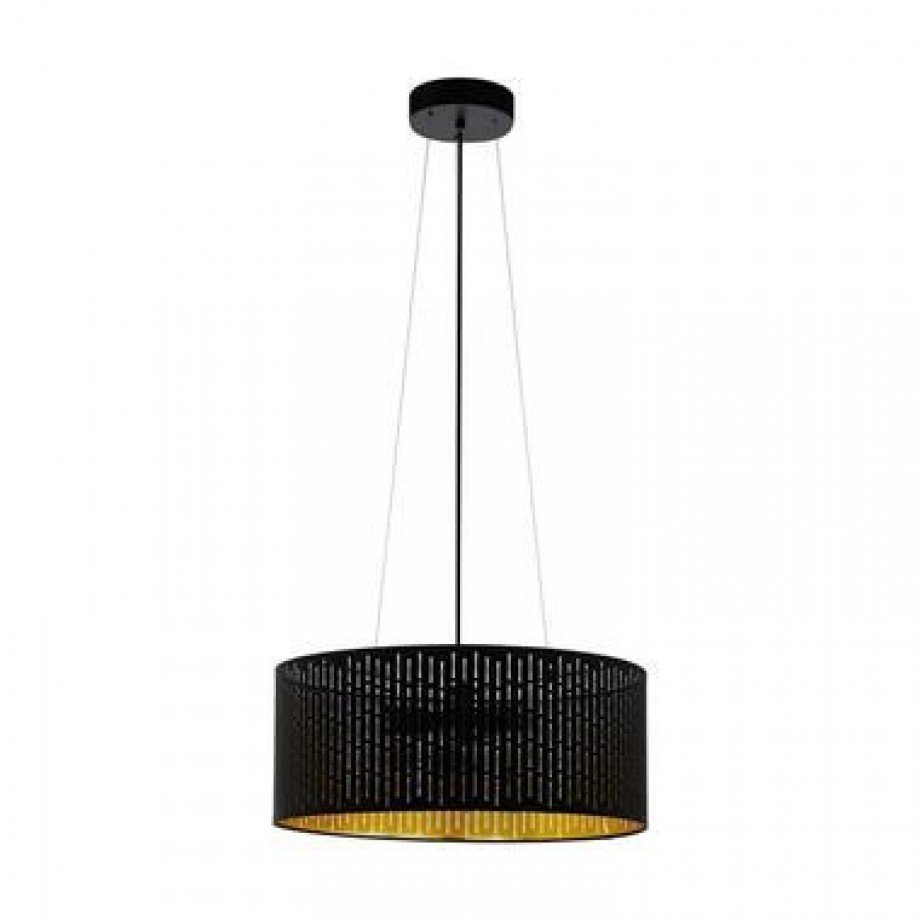 EGLO hanglamp 3-lichts Varillas - zwart/goud - Leen Bakker afbeelding 1