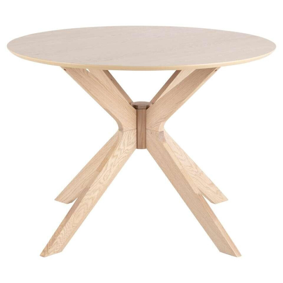 Leen Bakker - Eetkamertafel Novel - Eikenkleur - 75xØ105 Cm - MDF - Beige Leen Bakker - Eetkamertafel Novel - Eikenkleur - 75xØ105 Cm - MDF - Beige afbeelding 1