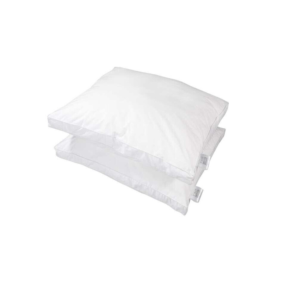 Leen Bakker - Polydaun Hoofdkussenset First Fleur 900 Gram - 63x53 Cm - Synthetisch - Wit Leen Bakker - Polydaun Hoofdkussenset First Fleur 900 Gram - 63x53 Cm - Synthetisch - Wit afbeelding 1