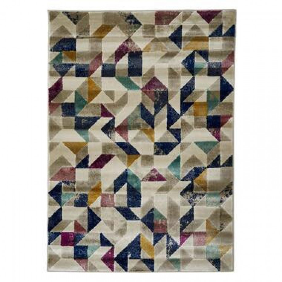 Floorita vloerkleed Hippy - multikleur - 140x200 cm - Leen Bakker afbeelding 1