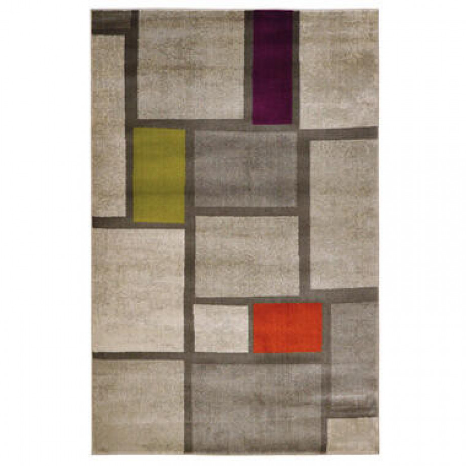 Floorita vloerkleed Mondrian - multikleur - 140x200 cm - Leen Bakker afbeelding 1
