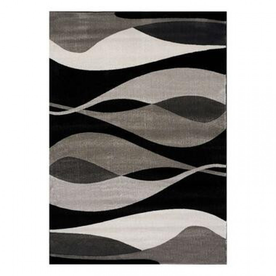 Floorita vloerkleed Hudson - grijs/zwart - 160x230 cm - Leen Bakker afbeelding 1
