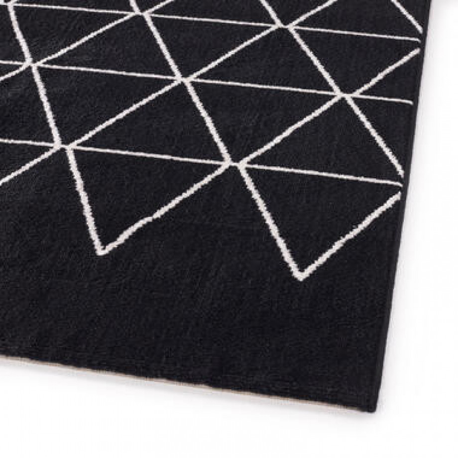 Vloerkleed Morris - zwart - 120x170 cm - Leen Bakker afbeelding 1