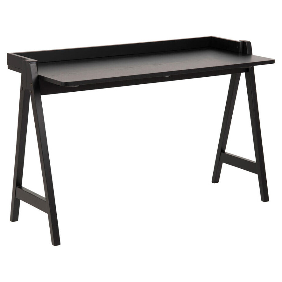 Leen Bakker - Bureau Mylo - 80x126,6x51,6 Cm - Hout - Zwart - 51.6x126.6x80 Cm Leen Bakker - Bureau Mylo - 80x126,6x51,6 Cm - Hout - Zwart - 51.6x126.6x80 Cm afbeelding 1