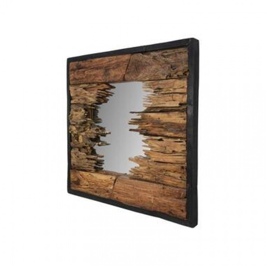 HSM Collection spiegel Moris - naturel - 60x60 cm - Leen Bakker afbeelding 1