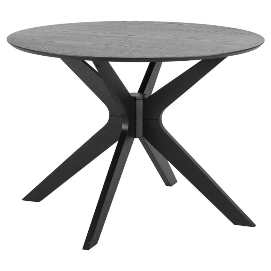 Leen Bakker - Eetkamertafel Novel - 75x105x105 Cm - MDF - Zwart Leen Bakker - Eetkamertafel Novel - 75x105x105 Cm - MDF - Zwart afbeelding 1