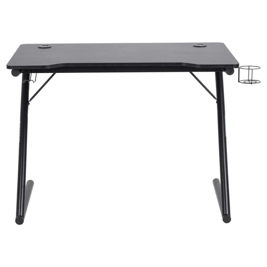 Leen Bakker - Gamebureau Husi - 74x100x60 Cm - Melamine - Zwart afbeelding 1