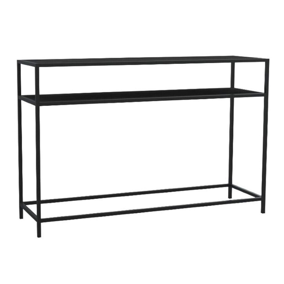 Leen Bakker - Sidetable Jaxx - 79x120x35 Cm - Melamine - Zwart afbeelding 1