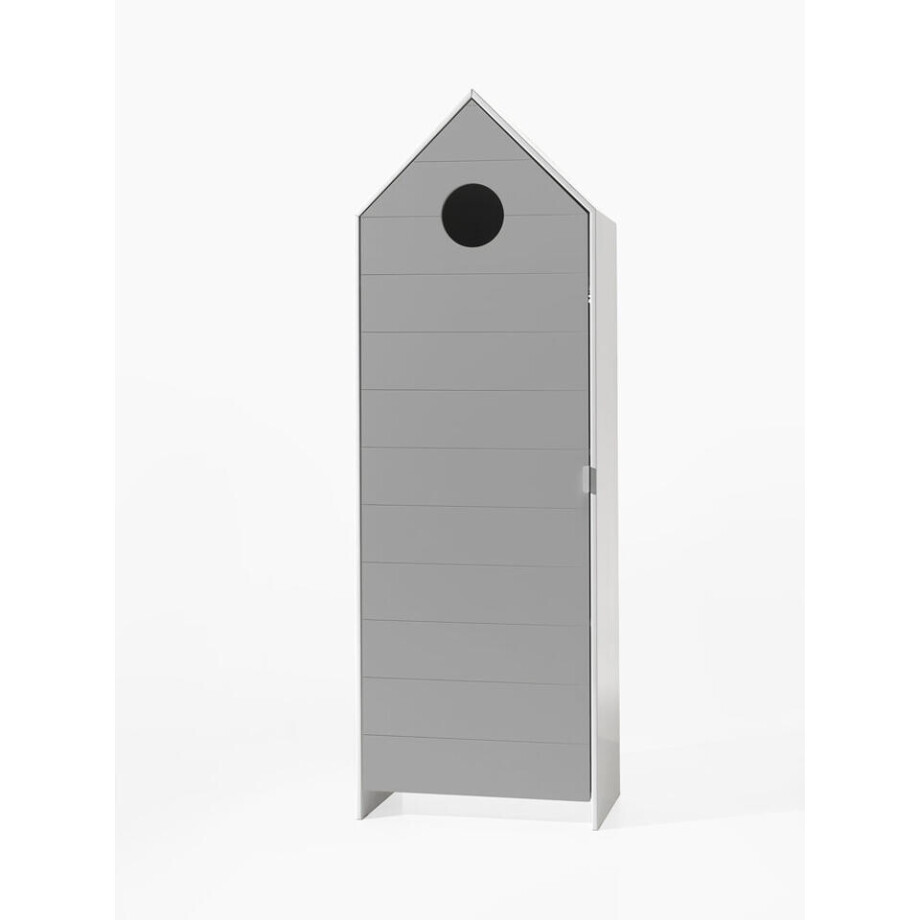 Leen Bakker - Vipack Kledingkast Casimi 1 Deurs - 171,5x57,6x37 Cm - MDF - Grijs Leen Bakker - Vipack Kledingkast Casimi 1 Deurs - 171,5x57,6x37 Cm - MDF - Grijs afbeelding 1