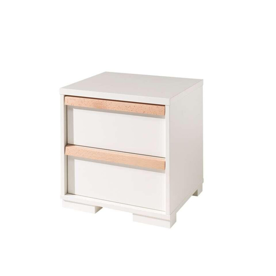 Leen Bakker - Vipack Nachtkastje London - 48,8x48,1x40 Cm - Melamine - Wit afbeelding 1