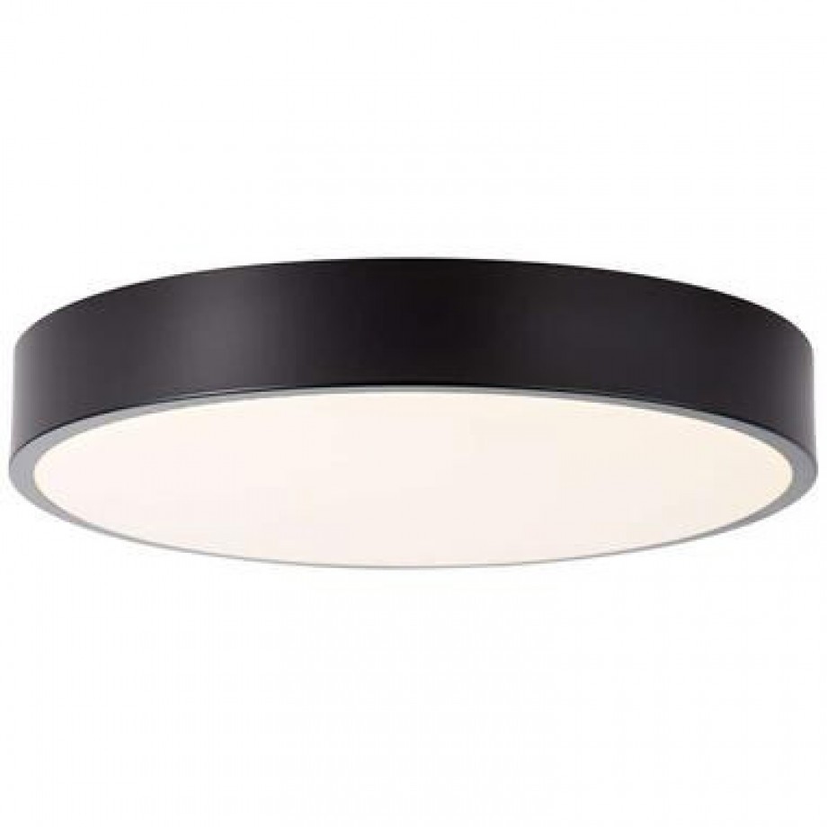 Brilliant plafondlamp Slimline - LED - zwart - 33 cm - Leen Bakker afbeelding 1