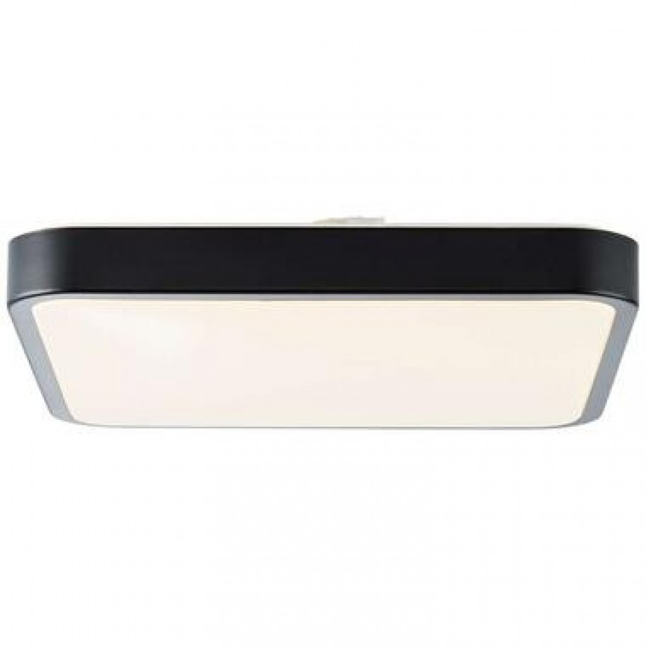 Brilliant plafondlamp Slimline - vierkant - LED - zwart - 38 cm - Leen Bakker afbeelding 1