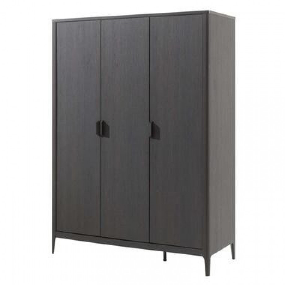 Vipack 3-deurs kledingkast Azalea - bruin/zwart - 200x144,5x59 cm - Leen Bakker afbeelding 1