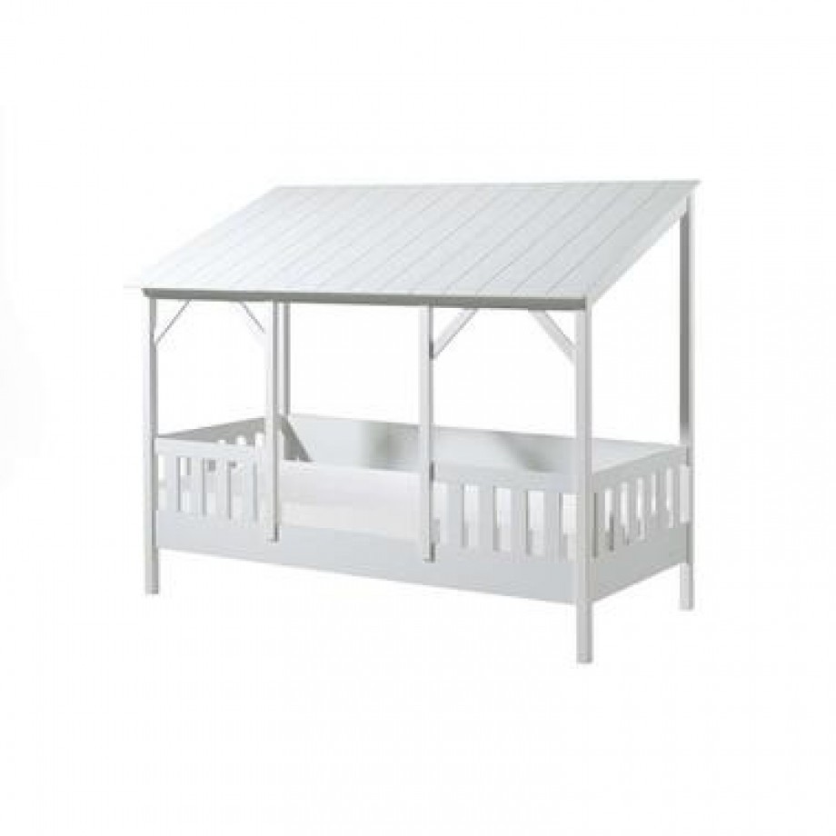 Vipack huisbed met wit dak - wit - 90x200 cm - Leen Bakker afbeelding 1
