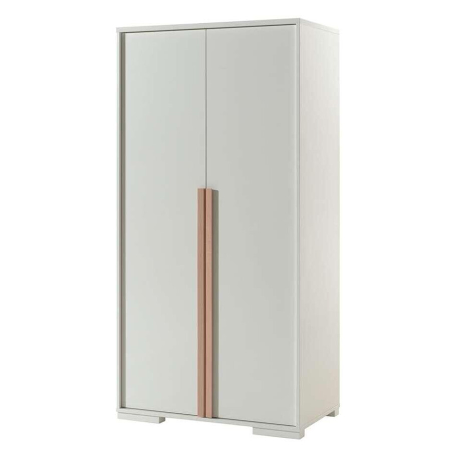 Leen Bakker - Vipack 2-deurs Kledingkast Londen - 195,2x98,4x56 Cm - Hout - Wit Leen Bakker - Vipack 2-deurs Kledingkast Londen - 195,2x98,4x56 Cm - Hout - Wit afbeelding 1