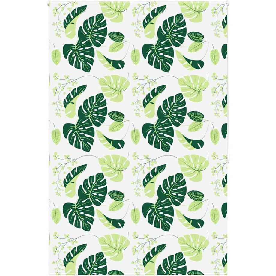 vidaXL Doucherolgordijn - 160x240 cm - Groen Bladeren afbeelding 1
