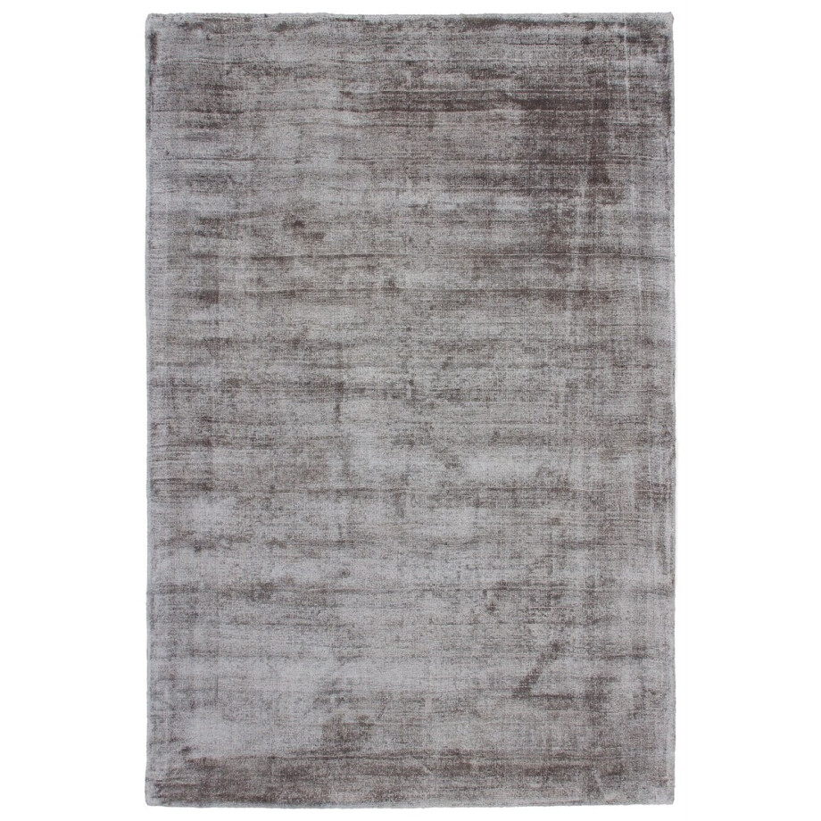 Padiro laagpolig vloerkleed - 120 x 170 cm - Zilverkleurig - Modern, Effen design - Viscose, Katoen - vloerverwarming Padiro laagpolig vloerkleed - 120 x 170 cm - Zilverkleurig - Modern, Effen design - Viscose, Katoen - vloerverwarming afbeelding 1