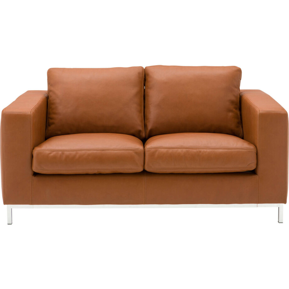 Goossens Excellent Bank Massimo cognac, leer, 2-zits, urban industrieel afbeelding 1