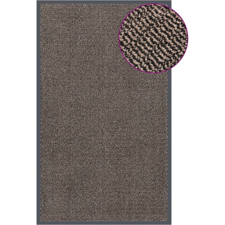vidaXL - Deurmat - getuft - 90x150 - cm - donkerbruin vidaXL - Deurmat - getuft - 90x150 - cm - donkerbruin afbeelding 1