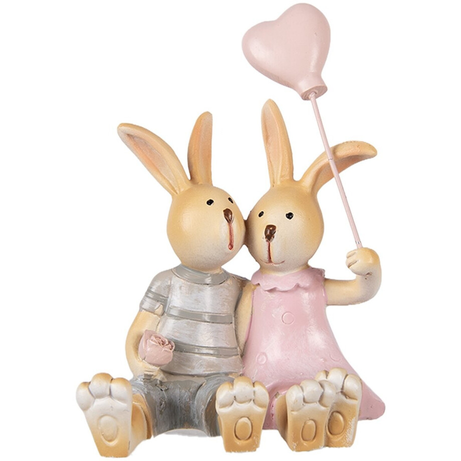 Clayre & Eef Decoratie Beeld Konijn 8x6x10 cm Bruin Kunststof Clayre & Eef Decoratie Beeld Konijn 8x6x10 cm Bruin Kunststof afbeelding 1