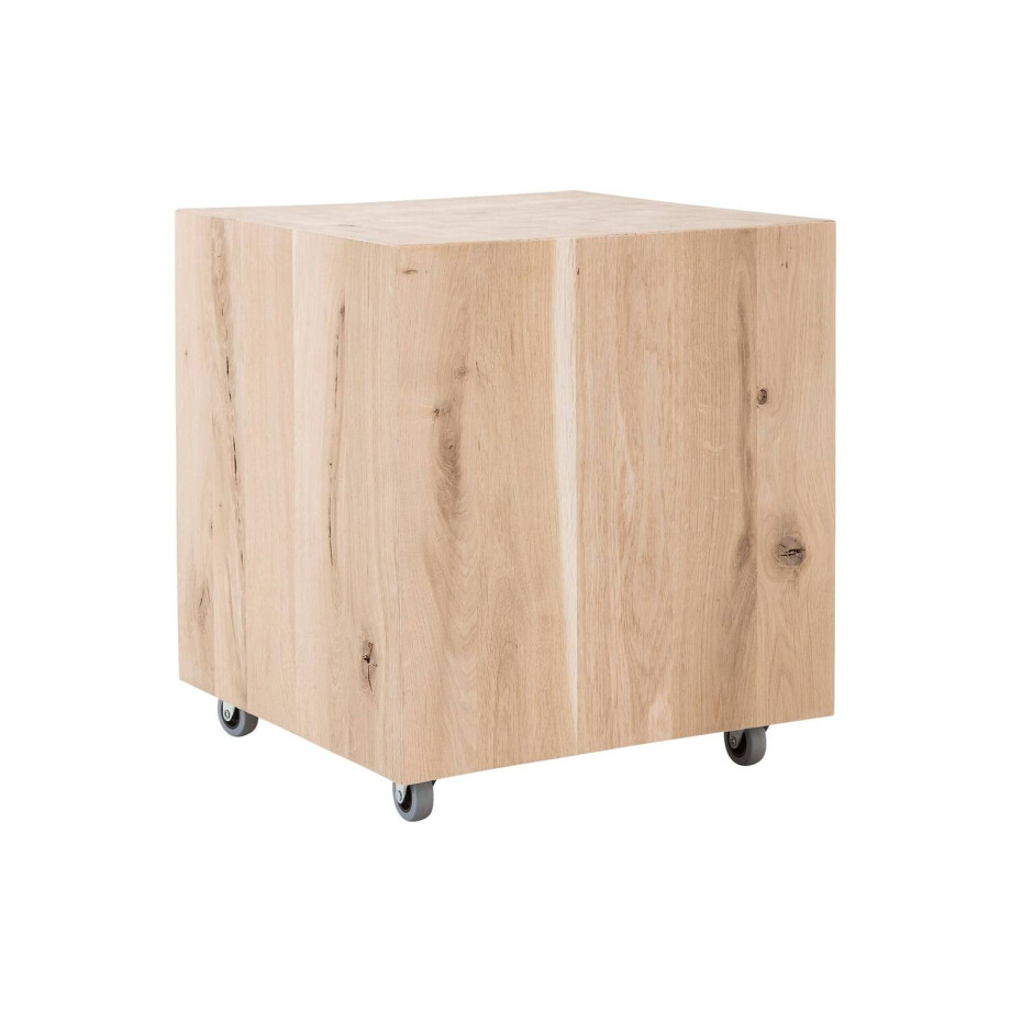 Goossens Bijzettafel Stoer, hout eiken onbewerkt, urban industrieel, 45 x 50 x 45 cm Goossens Bijzettafel Stoer, hout eiken onbewerkt, urban industrieel, 45 x 50 x 45 cm afbeelding 1