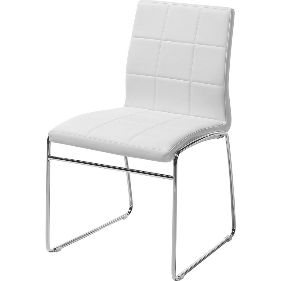 BELIANI KIRON - Eetkamerstoel - Wit - Kunstleer afbeelding 1