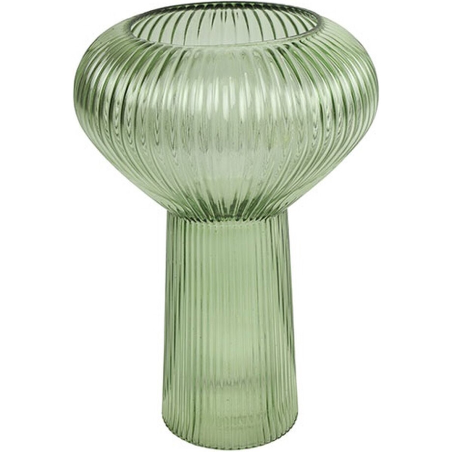 Countryfield Vaas Vitalia glas L20B20H29CM groen afbeelding 1