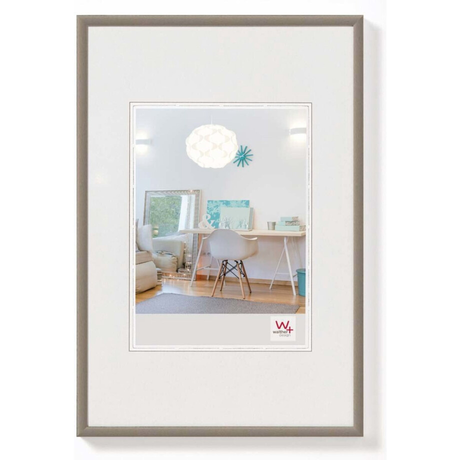 Walther New Lifestyle - Kunststof lijst - Fotoformaat 30x40 cm - Staal Walther New Lifestyle - Kunststof lijst - Fotoformaat 30x40 cm - Staal afbeelding 1
