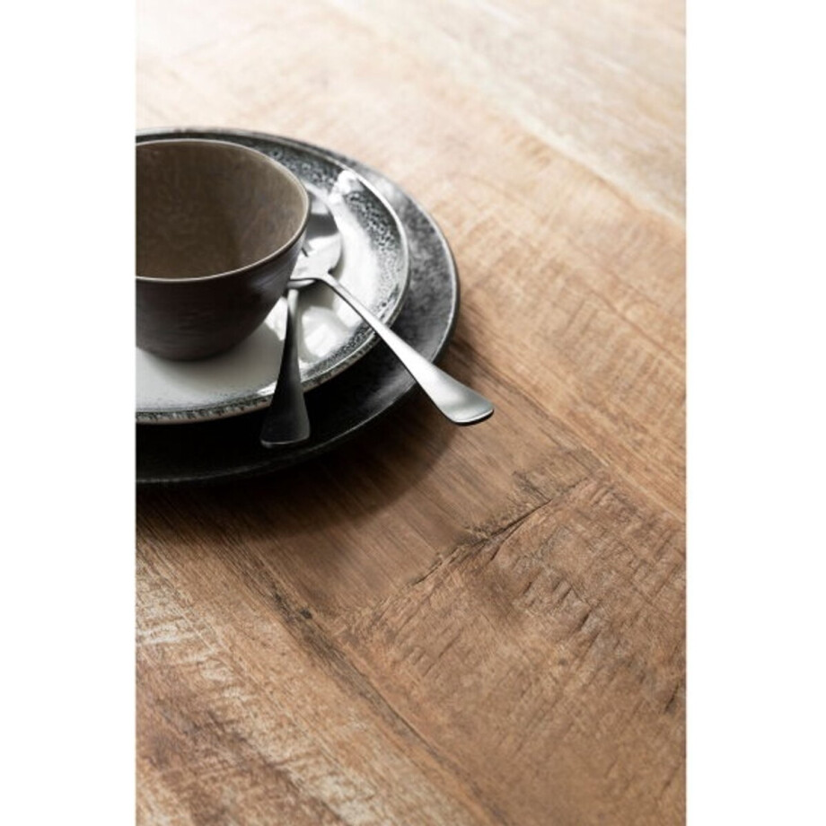 DTP home Metropole salontafel rond teakhout 90x90x38 cm afbeelding 1