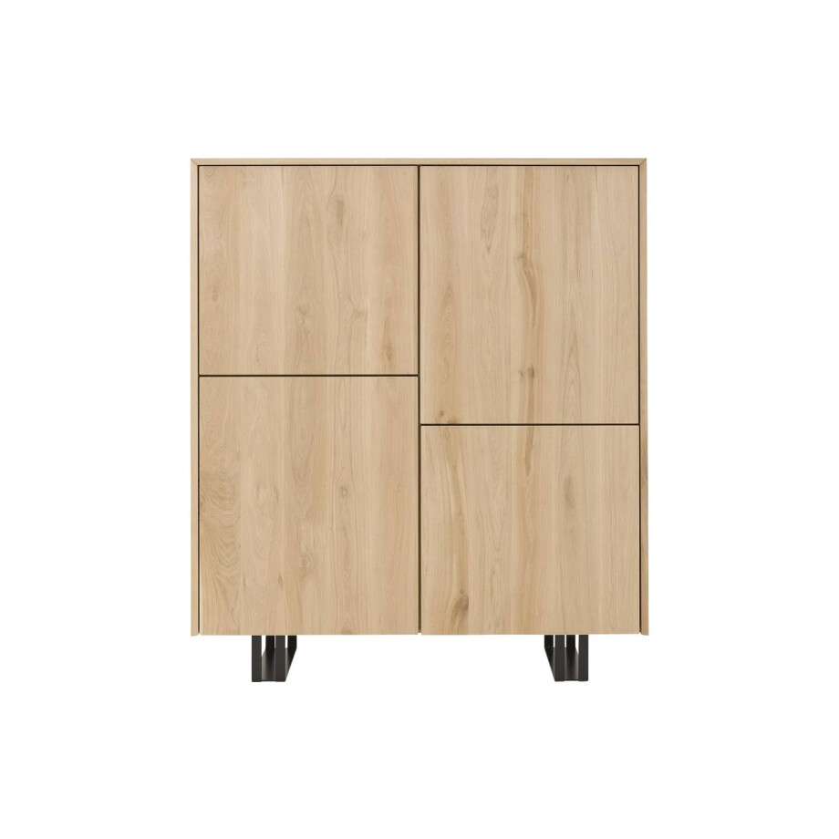 Goossens Opbergkast Luuk, 4 ongelijke deuren Goossens Opbergkast Luuk, 4 ongelijke deuren afbeelding 1