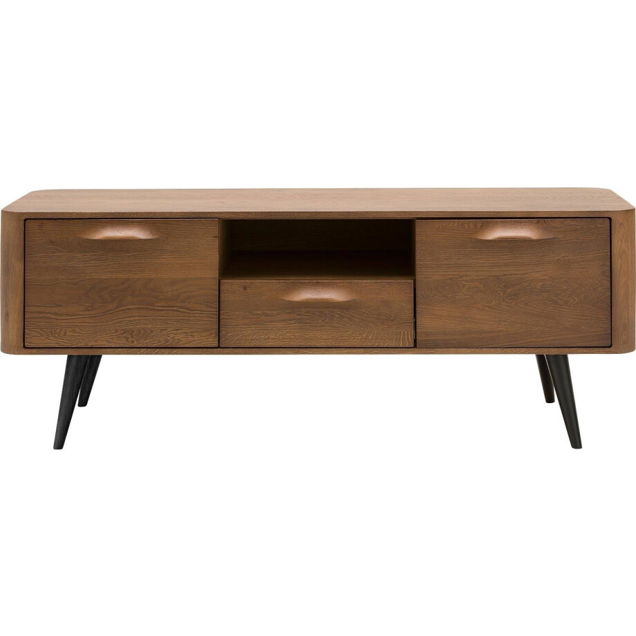 Goossens Tv Meubel Bjarte, 2 deuren 1 lade 1 open vak 135 cm breed Goossens Tv Meubel Bjarte, 2 deuren 1 lade 1 open vak 135 cm breed afbeelding 1