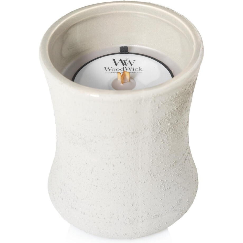 WoodWick Concrete Medium Candle - Wood Smoke afbeelding 1
