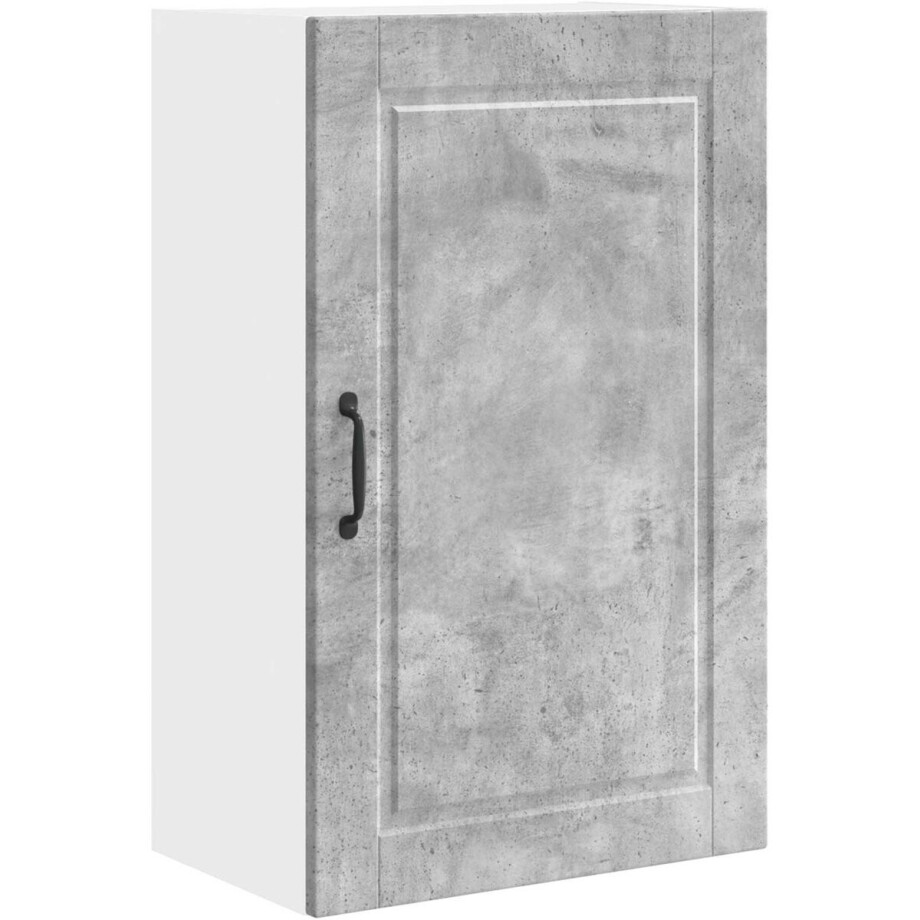 vidaXL - Wandkast - PORTO - Beton - Grijs - 50 - x - 31 - x - 80 - cm - Bewerkt - hout vidaXL - Wandkast - PORTO - Beton - Grijs - 50 - x - 31 - x - 80 - cm - Bewerkt - hout afbeelding 1