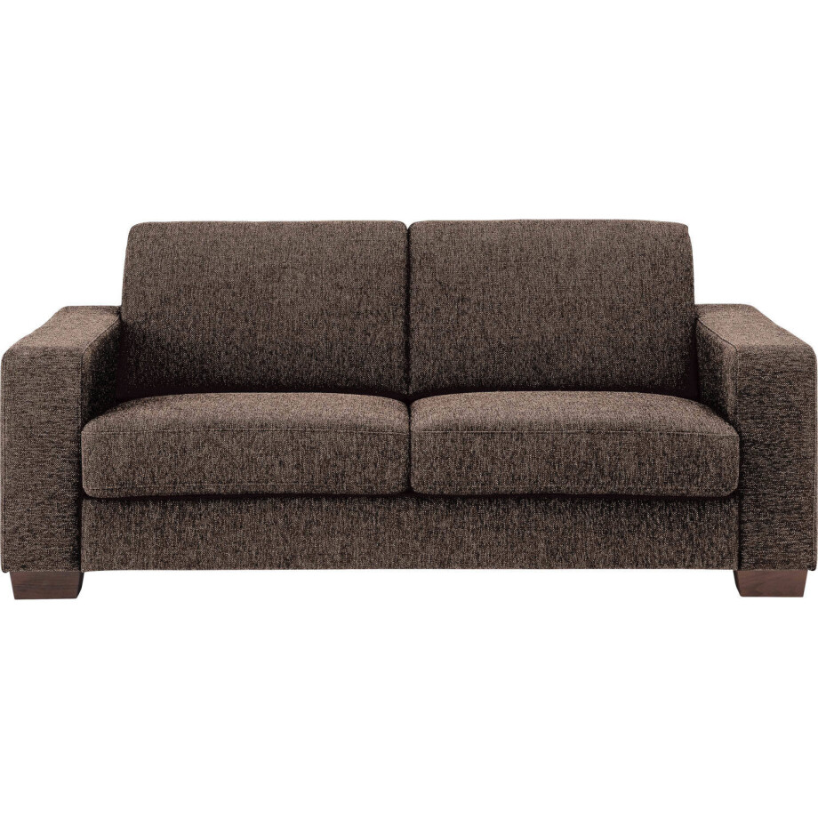 Goossens Bank N-joy Divana bruin, stof, 2-zits, stijlvol landelijk afbeelding 1