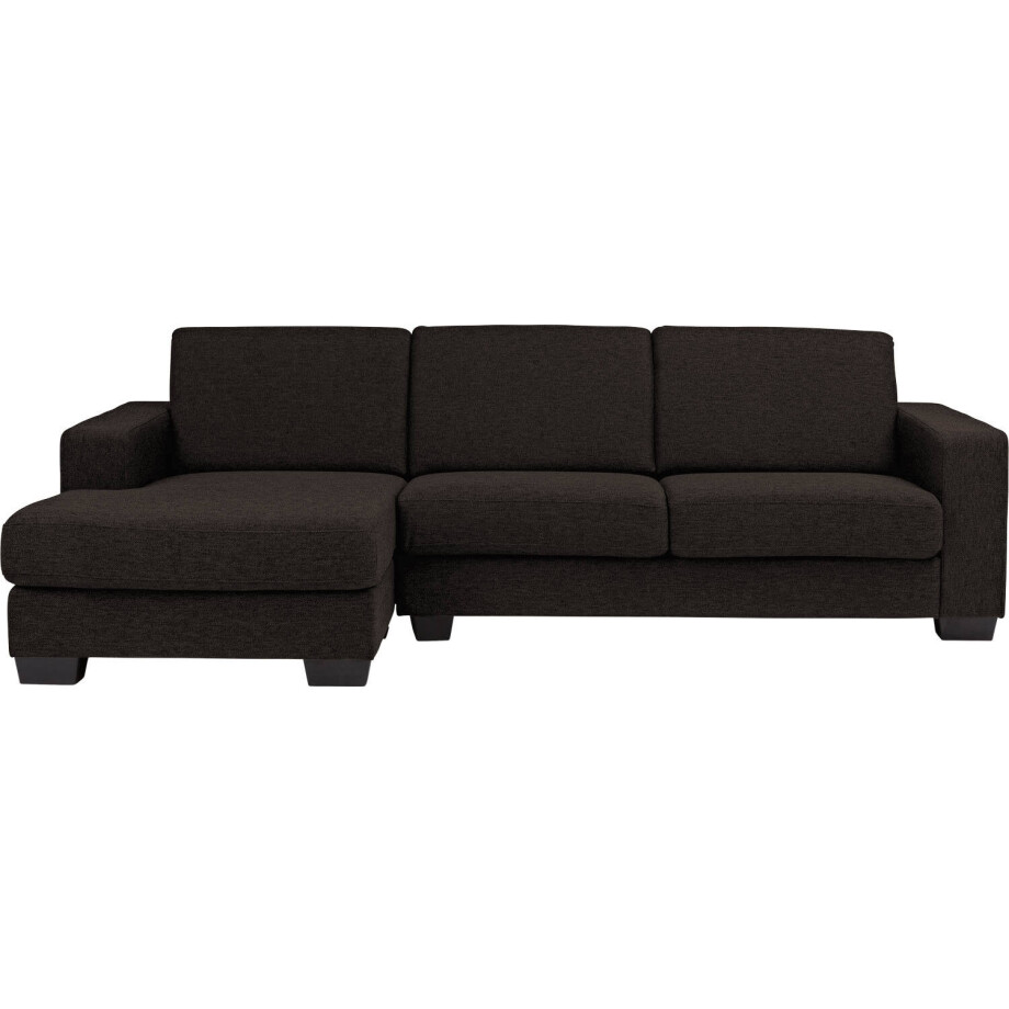 Goossens Hoekbank N-joy Divana Met Chaise Longue donkerbruin, stof, 2,5-zits, stijlvol landelijk met chaise longue links Goossens Hoekbank N-joy Divana Met Chaise Longue donkerbruin, stof, 2,5-zits, stijlvol landelijk met chaise longue links afbeelding 1