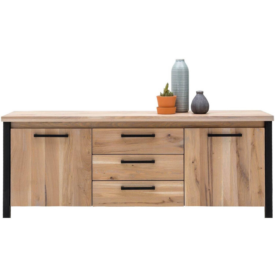 Goossens Dressoir Santos, 2 deuren 3 laden Goossens Dressoir Santos, 2 deuren 3 laden afbeelding 1