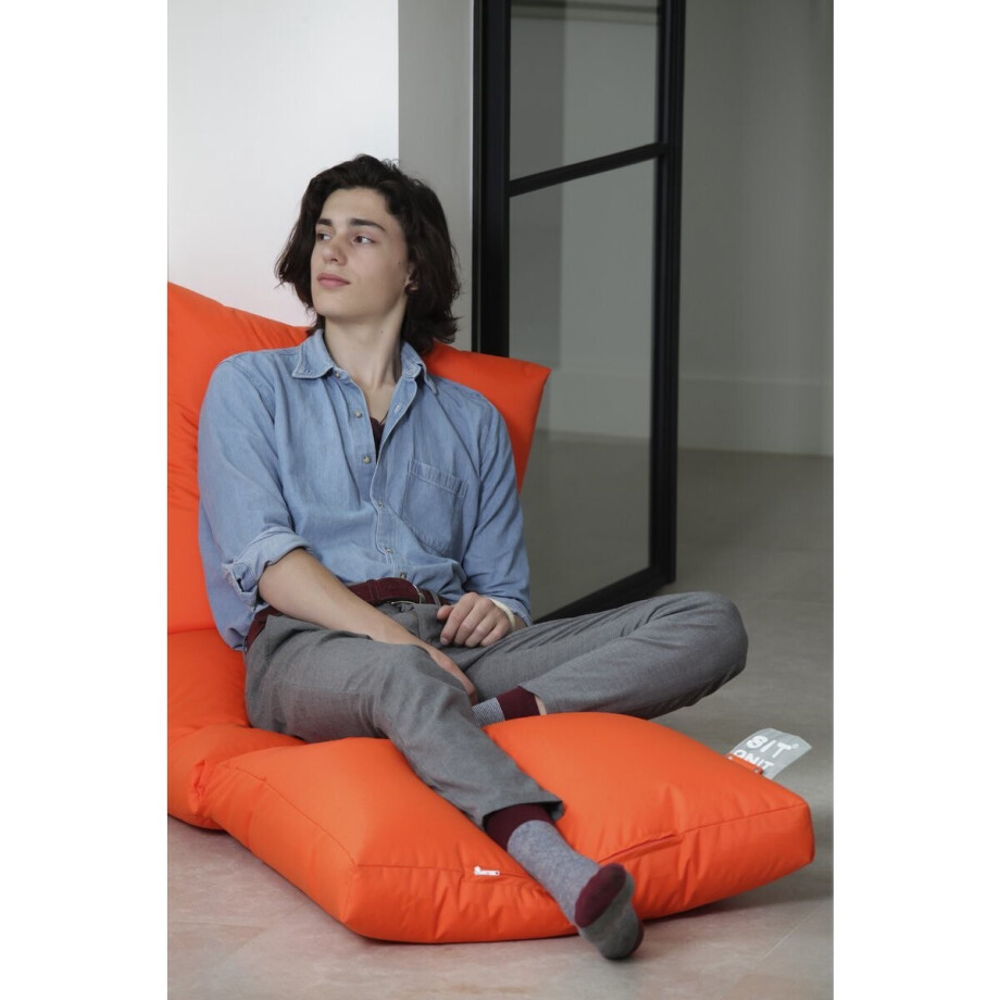 Sit On It Zitzak - Lounge Zitzak - Multifunctioneel - Oranje - Duurzaam en Lichtgewicht - Perfect voor Binnen en Buiten Sit On It Zitzak - Lounge Zitzak - Multifunctioneel - Oranje - Duurzaam en Lichtgewicht - Perfect voor Binnen en Buiten afbeelding 1