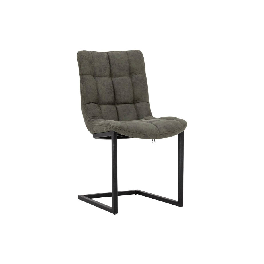 Goossens Eetkamerstoel Steven groen microvezel leuning, urban industrieel Goossens Eetkamerstoel Steven groen microvezel leuning, urban industrieel afbeelding 1
