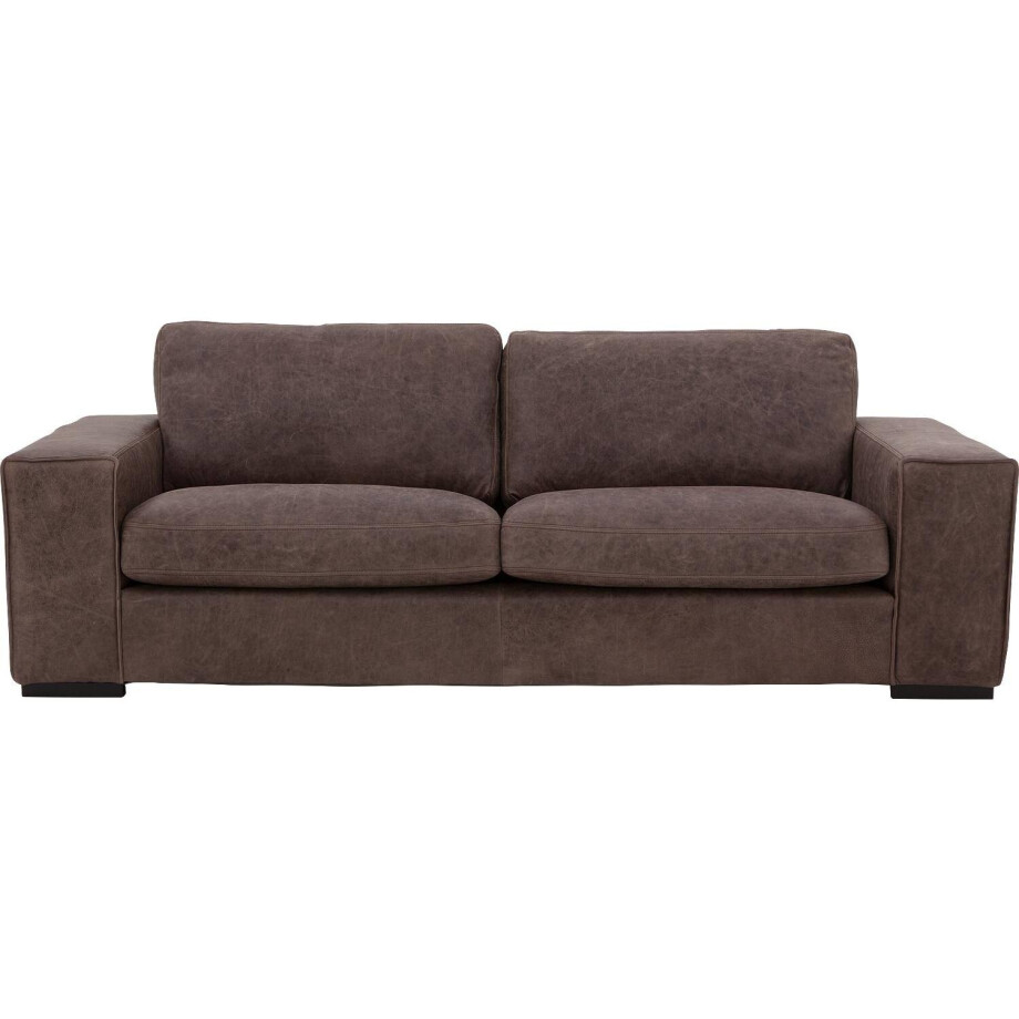 Goossens Excellent Bank Morceau In Leer donkerbruin, leer, 2-zits, urban industrieel Goossens Excellent Bank Morceau In Leer donkerbruin, leer, 2-zits, urban industrieel afbeelding 1