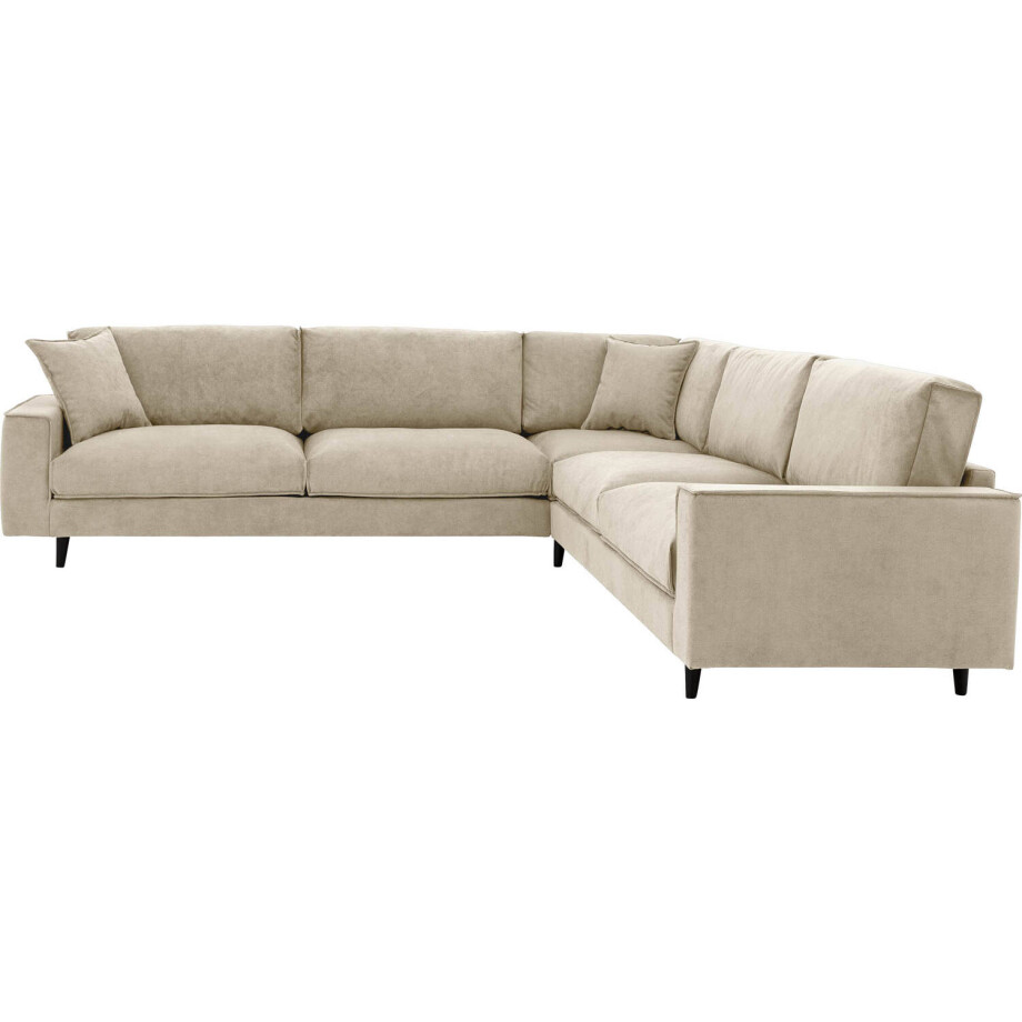 Goossens Bank Jonas beige, stof, 3,5-zits, urban industrieel afbeelding 1